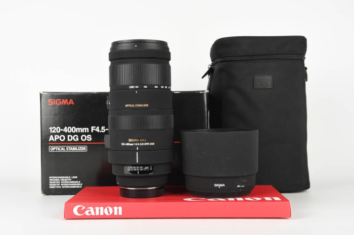 Sigma 120-400mm f 4.5-5.6 APO DG OS Canon main product photo