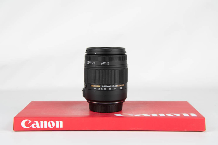Sigma 18-250mm F3.5-6.3 DC Macro OS HSM Canon main product photo