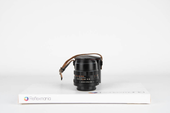 Pentacon Auto 100mm f2.8 M42 + custodia in pelle main product photo
