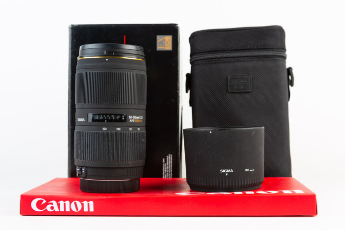 Sigma 50-150mm f2.8 APO EX DC HSM Canon main product photo
