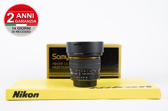 Samyang 8mm f3.5 Fisheye CS Nikon prima versione main product photo