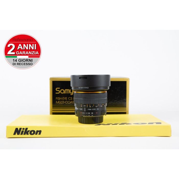 Samyang 8mm f3.5 Fisheye CS Nikon prima versione main product photo