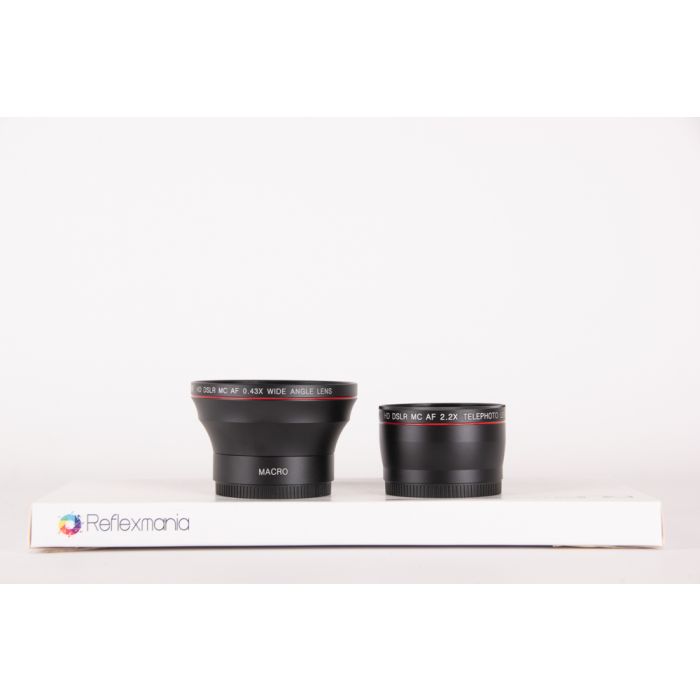 Kit lenti aggiuntive Neewer diametro 55mm HD DSLR MC AF (0.43x Wide Angle + 2.2x Telephoto) main product photo