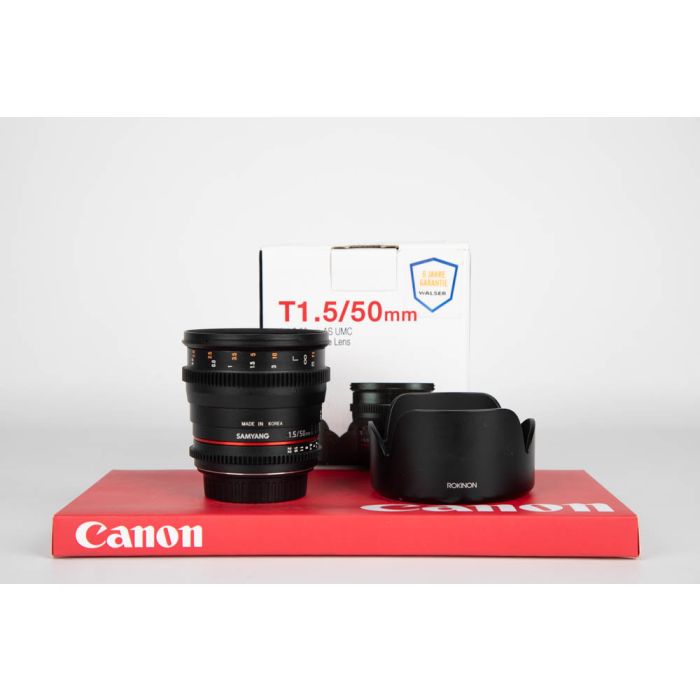 Samyang 50mm t1.5 AS UMC CINE LENS Canon main product photo