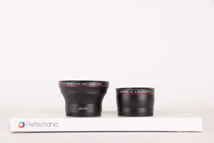 Kit lenti aggiuntive Neewer diametro 55mm HD DSLR MC AF (0.43x Wide Angle + 2.2x Telephoto) main product photo