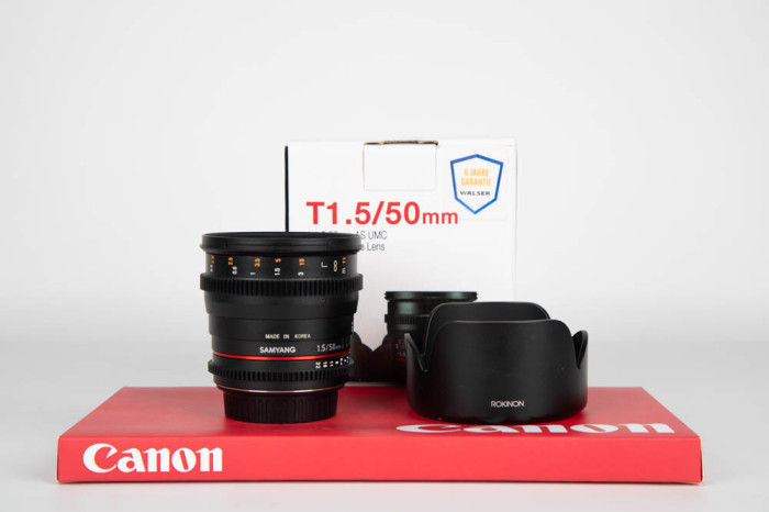 Samyang 50mm t1.5 AS UMC CINE LENS Canon main product photo